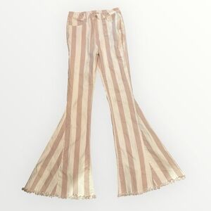 Saints & Hearts Junior Stripe Wide Bell Bottom Jeans